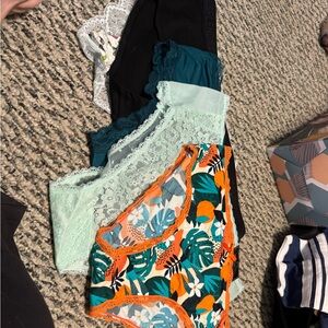 5 pr. Splendies Colorful Lace and Floral Panty Set